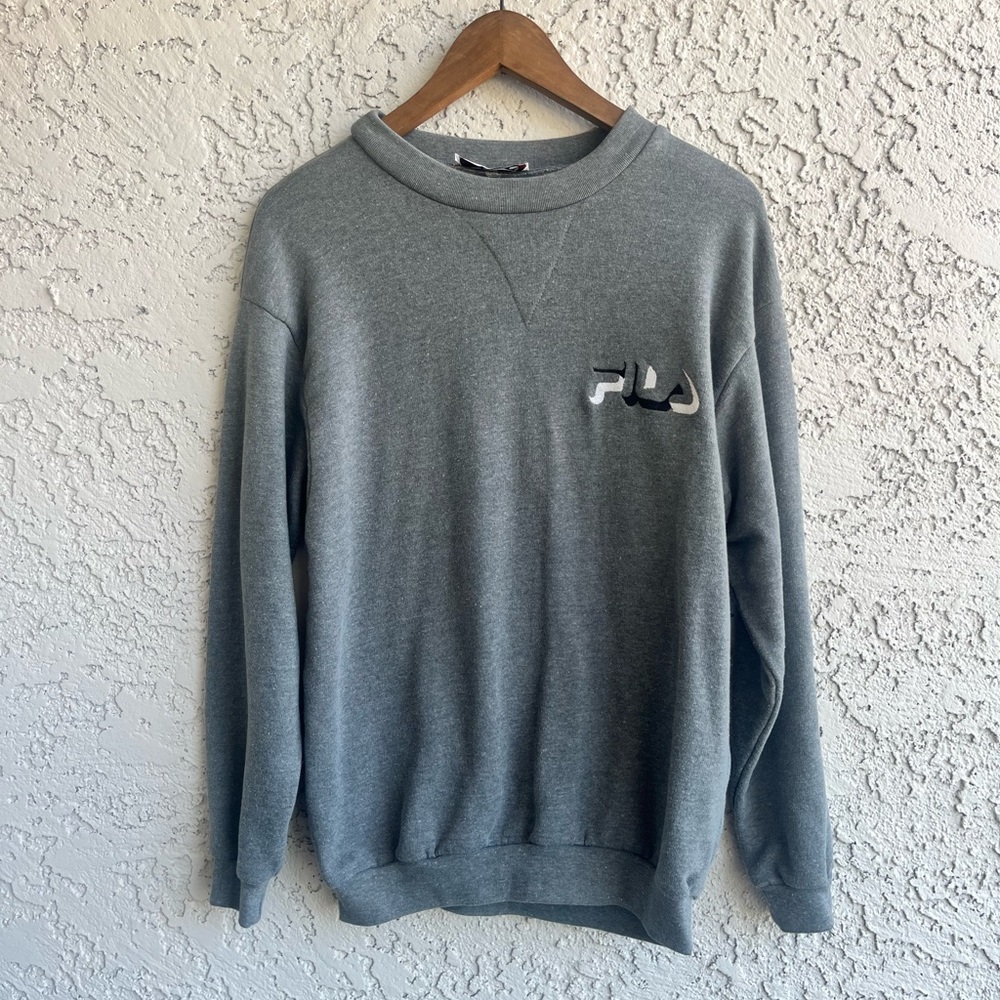 FILA VINTAGE THROWBACK FLEECE CREWNECK Men’s Medium - Picture 2 of 5